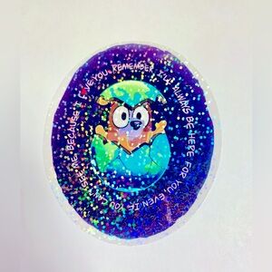 Bluey Stickers, Holographic Glitter Bingo Sleepytime